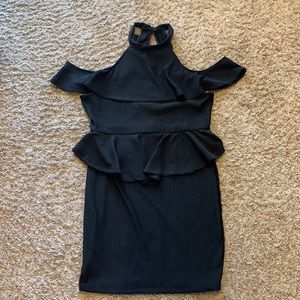 Black High Neck Dress